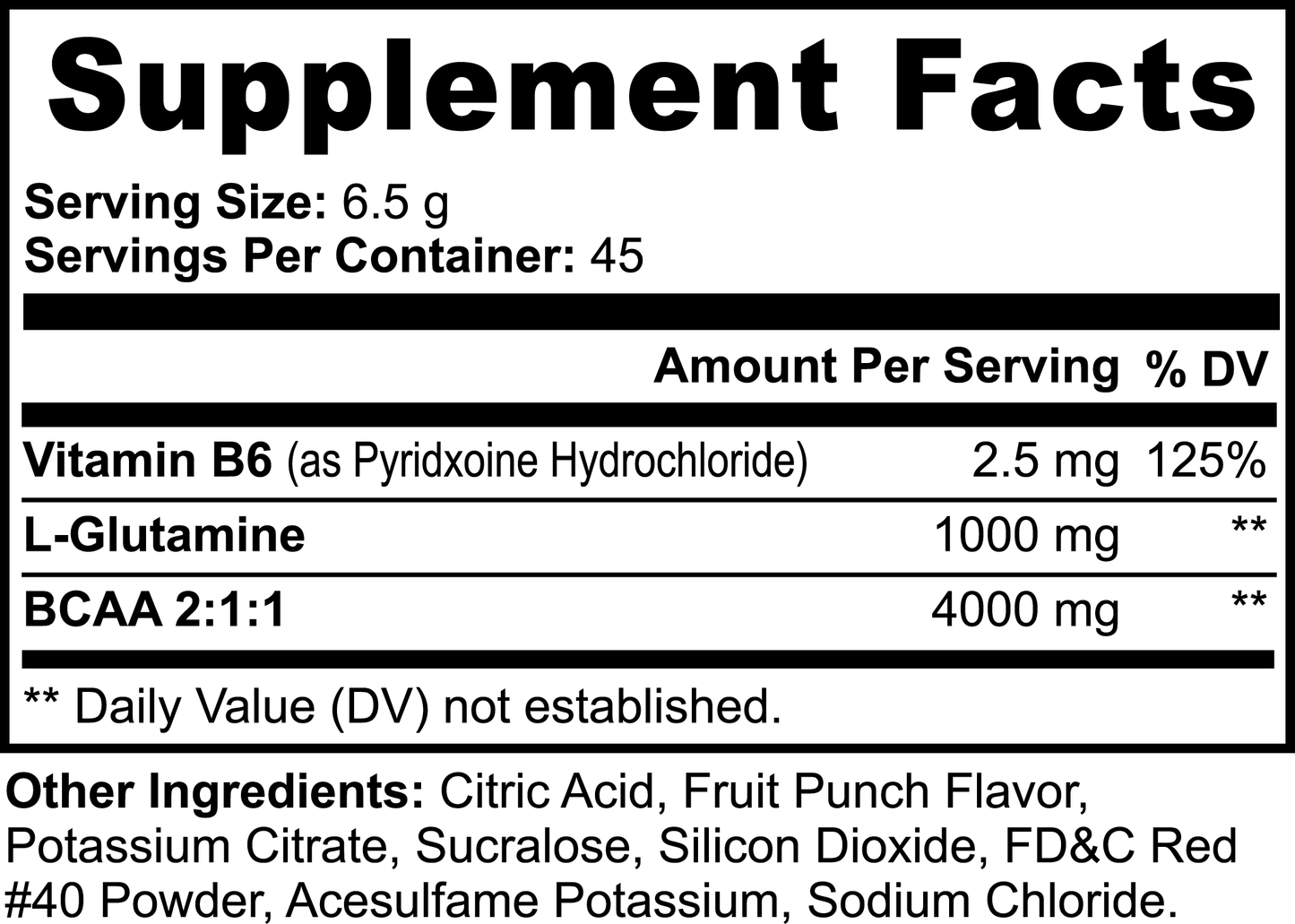 BCAA POWDER - FRUIT PUNCH