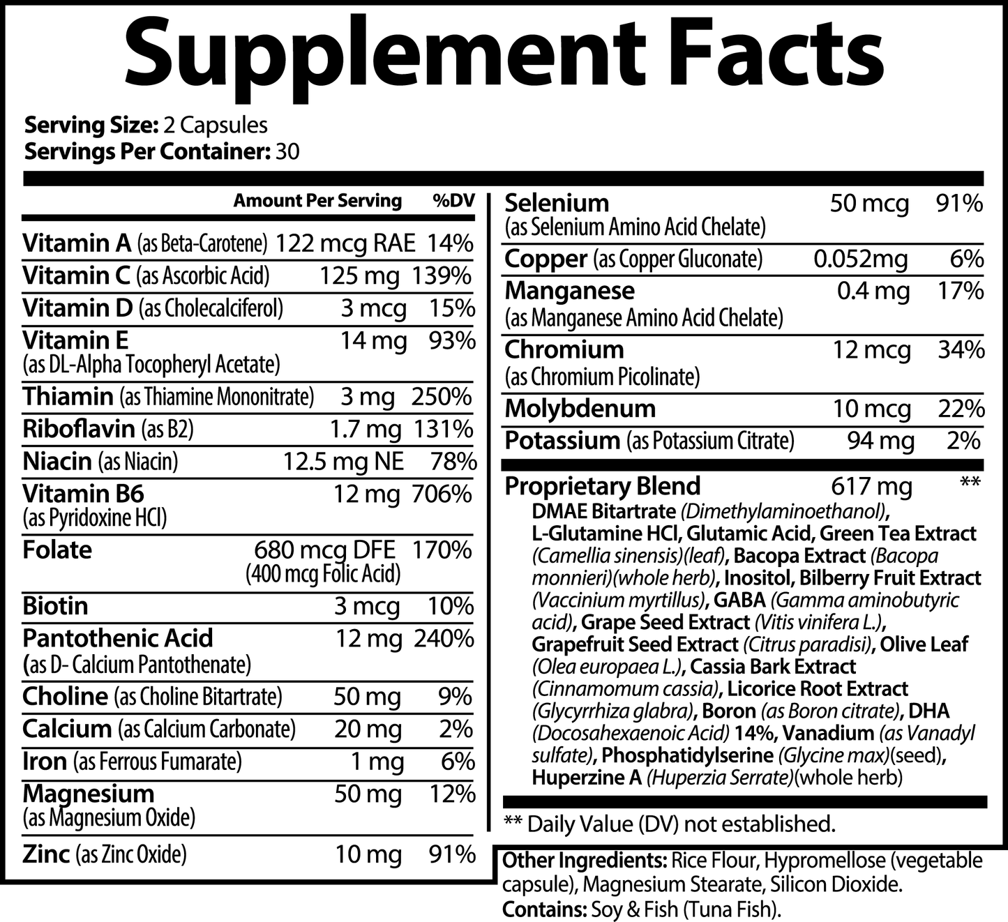 NOOTROPIC FOCUS FORMULA CAPSULES