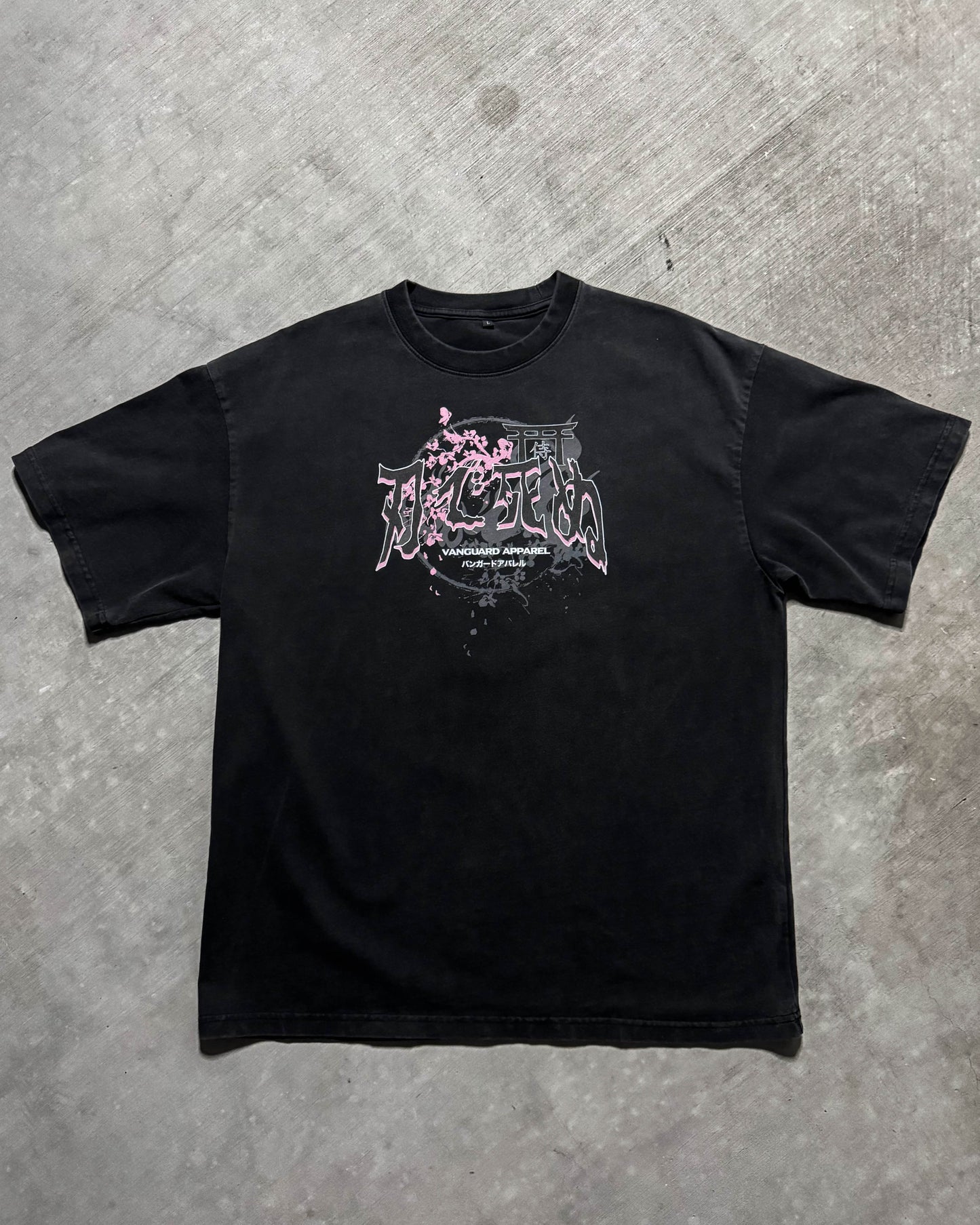 BUSHIDO OVERSIZED TEE - ENZYME WASH BLACK