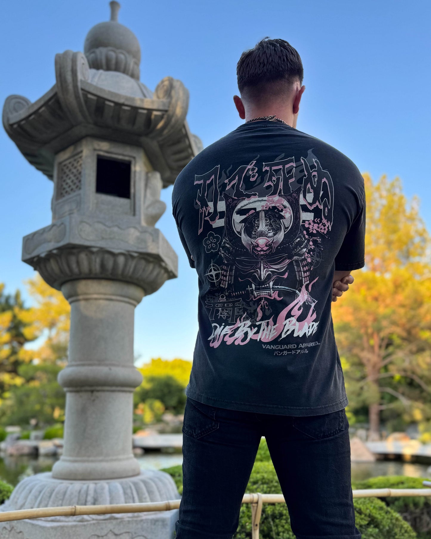 BUSHIDO OVERSIZED TEE - ENZYME WASH BLACK