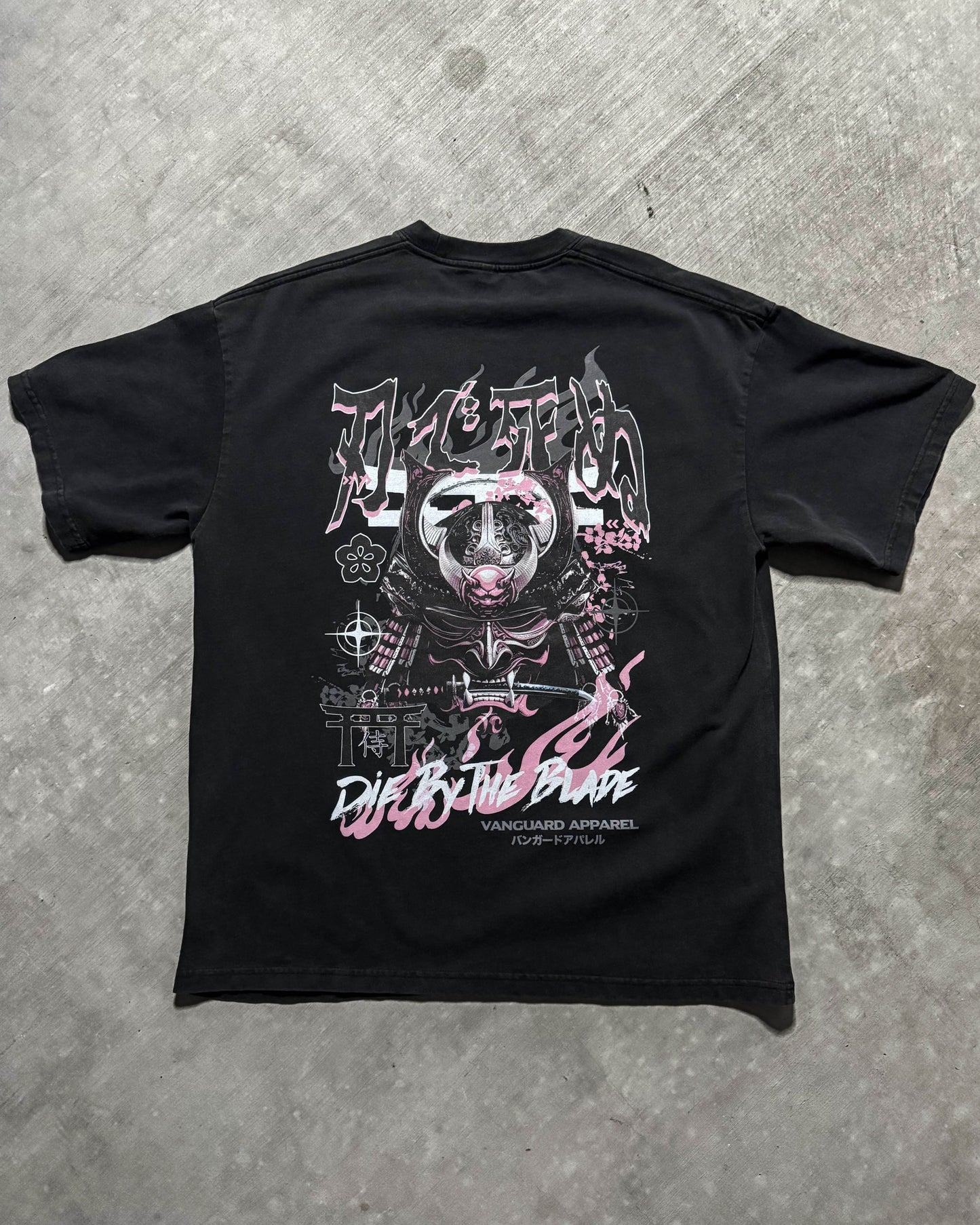 BUSHIDO OVERSIZED TEE - ENZYME WASH BLACK