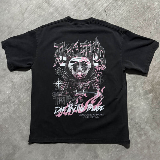 BUSHIDO OVERSIZED TEE - ENZYME WASH BLACK