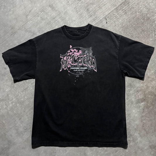 BUSHIDO OVERSIZED TEE - ENZYME WASH BLACK