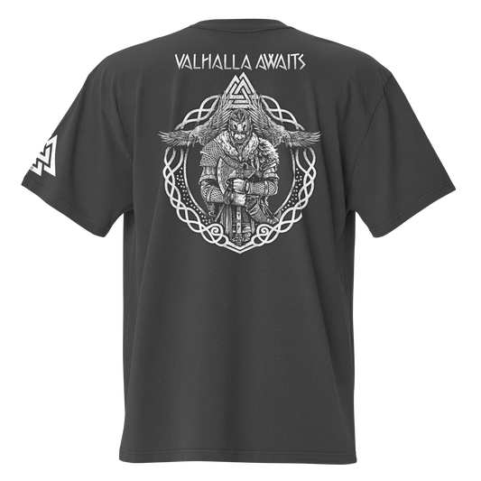 Men's Valhalla Awaits Oversized Tee